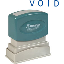 Xstamper Blue Ink VOID Title Stamp