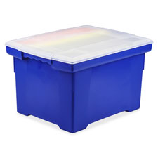 Storex Ind. Locking Lid Tote Storage Box