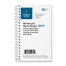 Bus. Source Side Wirebound Ruled Memo Book