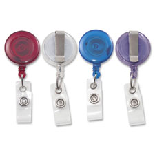 Advantus Translucent Color Retracting ID Card Reel