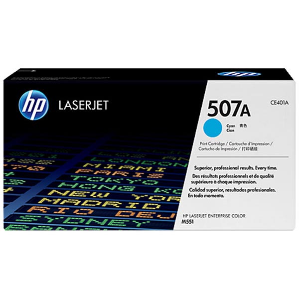 HP CE401AG (HP 507A) Cyan OEM Toner Cartridge