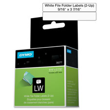 Dymo White 2-Up File Folder Labels