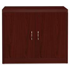 HON Mahogany Laminate Storage Cabinet w/Doors