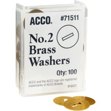 ACCO Solid Brass Round Head Fastener Washers