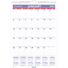 AT-A-GLANCE Monthly Wall Calendar