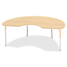 Jonti-Craft Adult Hgt. Maple Top/Edge Kidney Table