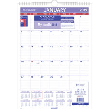 AT-A-GLANCE Monthly Wall Calendar