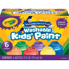 Crayola 6-color Glitter Washable Kids Paint