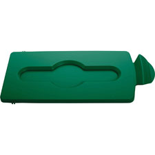 Rubbermaid Comm. Slim Jim Green Closed Lid Insert