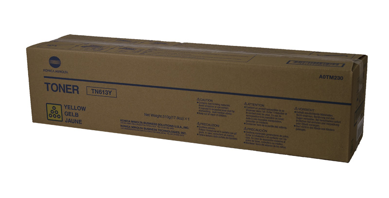 Konica Minolta A0TM230 (TN-613Y) Yellow OEM Toner Cartridge