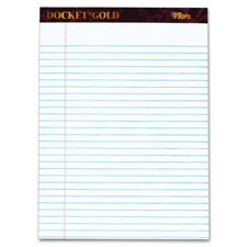 Tops Docket Gold Legal Ruled White Legal Pads