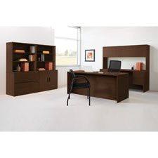 HON 10500 Series Mocha Laminate Desking