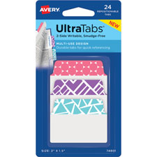 Avery UltraTabs Geometric Design 2-Sided Tabs