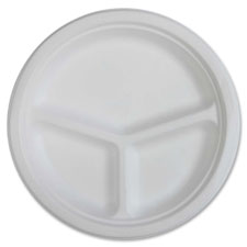 Genuine Joe 3-compartment Disposable Plates