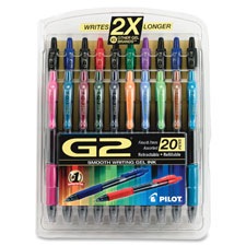 Pilot G2 20-pack Retractable Gel Ink Pens