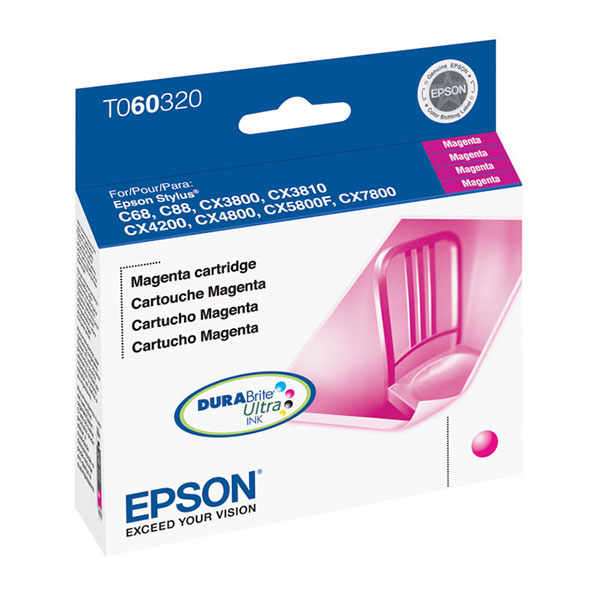 Epson T060320 (Epson 60) Magenta OEM Inkjet Cartridge