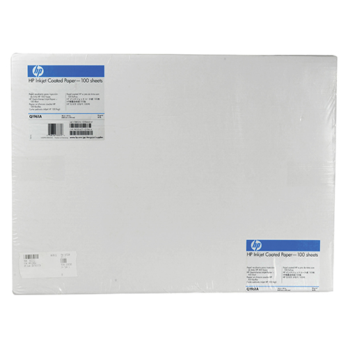 HP Q1961A OEM Inkjet Coated Paper 26# 90 Bright (100 Sheets/18" x 24")