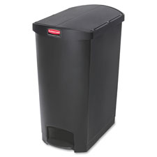 Rubbermaid Comm. Slim Jim Black 24G End Step Can