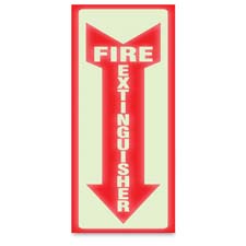 U.S. Stamp & Sign Glow Fire Extinguisher Sign