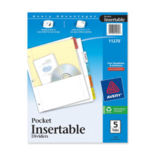 Avery 5-tab Insertable Pocket Dividers