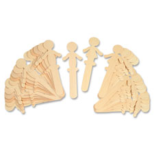 Chenille Kraft People Shaped Wood Craft Sticks