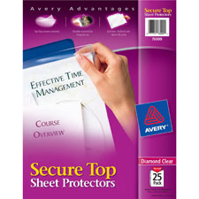 Avery Diamond Clear Secure Top Sheet Protectors