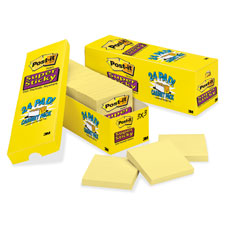 3M Post-it Super Sticky 3" Canary Notes Cabinet Pk