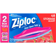 SC Johnson Ziploc Dbl Zipper Quart Storage Bags