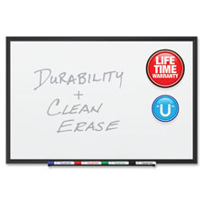 Quartet Black Frame DuraMax Porcelain Whiteboard