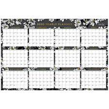 Blue Sky Baccara Floral Laminated Wall Calendar