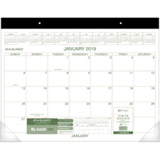 At-A-Glance Recycled 2-Color Desk Pad Calendars