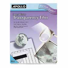 Apollo Laser Printer Transparency Film