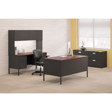 HON Metro Classic Series Mocha/Black Steel Desking