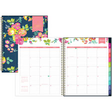 Blue Sky Day Designer Floral Wkly/Mthly Planner