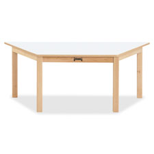 Jonti-Craft White Top Trapezoid Multipurpose Table