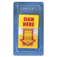 Sparco Pop-up Sign Here Flags in Dispenser