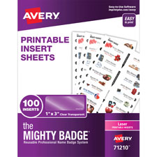 Avery Mighty Badge Laser Clear Name Tags System