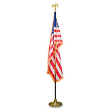 Advantus Goldtone Eagle Deluxe U.S. Flag Set