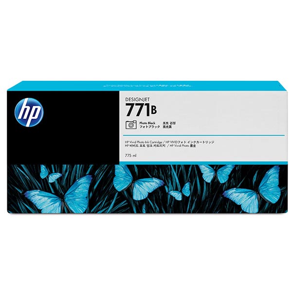 HP B6Y39A (HP 771A) Matte Black OEM Ink Cartridge (3 pk)