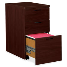 HON 10500 Series Mahogany B/B/F Mobile Pedestal