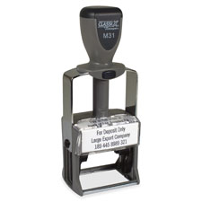 Xstamper ClassiX Self-inking Steel Message Stamp