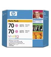 HP CB346A (HP 70) Light Magenta OEM Ink Cartridge (twin pk)