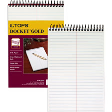 Tops Docket Gold Spiral Steno Book