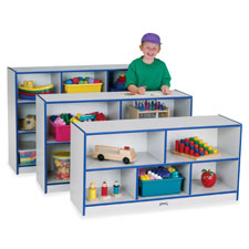 Jonti-Craft Rainbow Low Open Single Storage Shelf