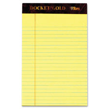 Tops Docket Gold Jr. Legal Ruled Canary Legal Pads