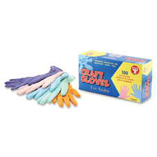 Hygloss Prod. Adults Colored Latex Craft Gloves