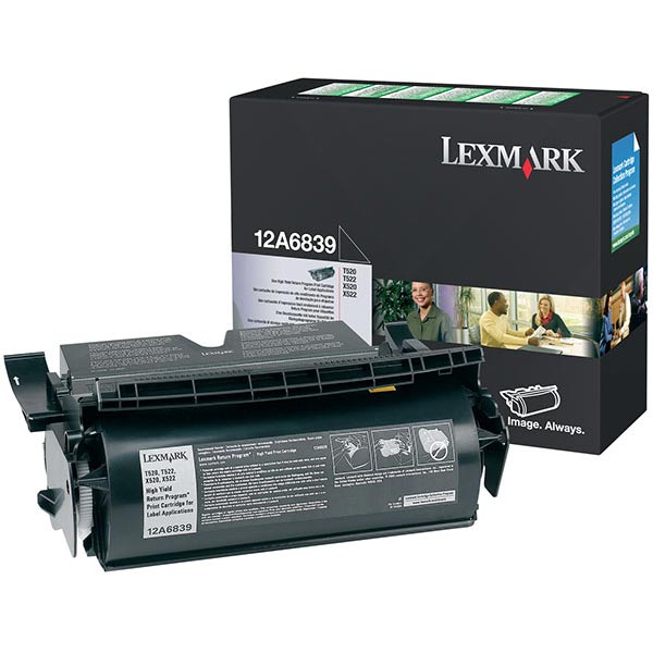 Lexmark 12A6839 Black OEM Toner Cartridge