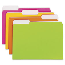 Smead 1/3 Cut Tab Neon Colors File Folders