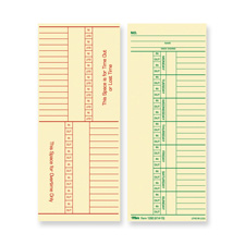 Tops Named Days/Overtime Time Cards