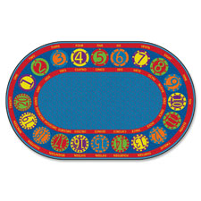 Flagship Carpets Number Circles Bilingual Rug